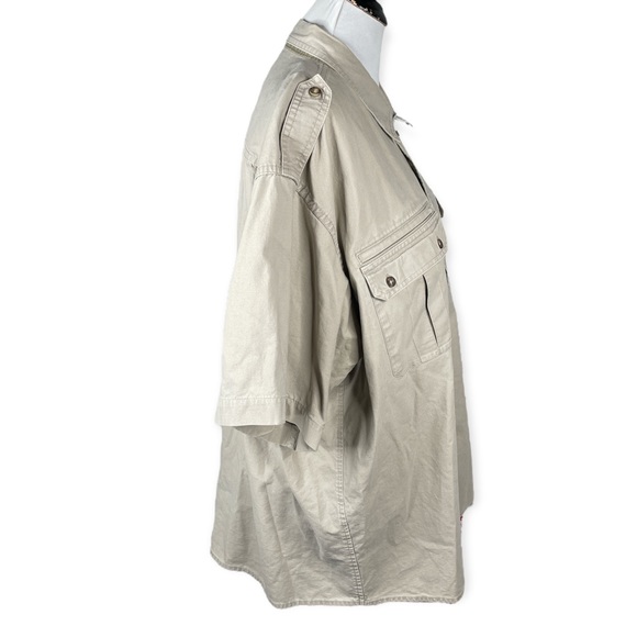 Cabela’s Safari Series Button Down Short Sleeve Shirt Tan Biege Size 2XL - Picture 4 of 8